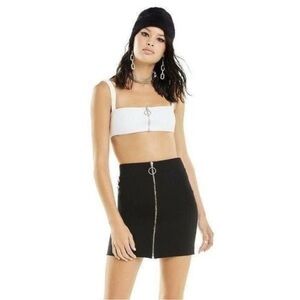 Wildfox NWT Silver Track Roxi Mini Skirt Black Size Small